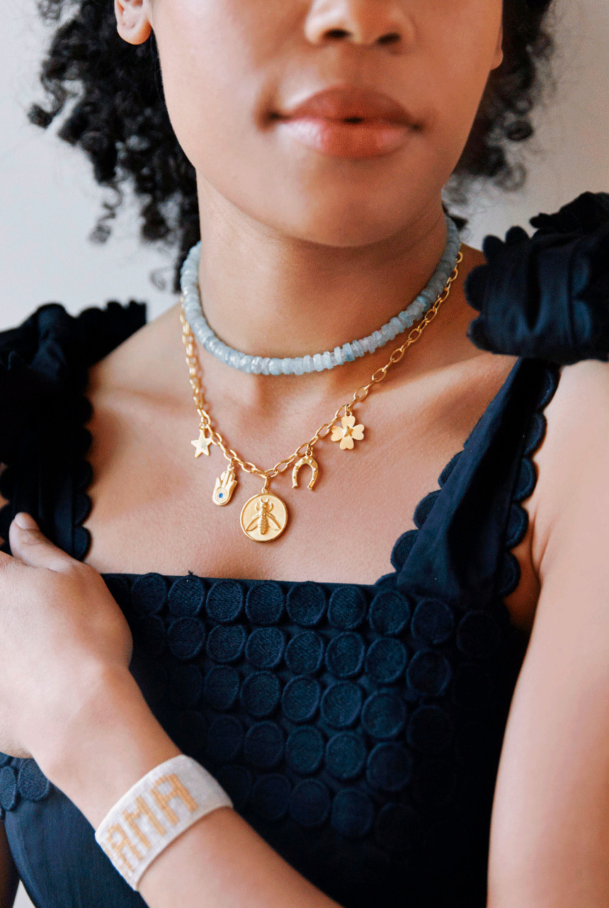 Personalized Baby Heart of Gold + Initials Necklace | HART