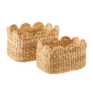 The Container Store® Large Petal Water Hyacinth Bin Natural | The Container Store