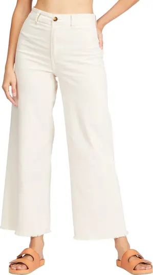 Free Fall Stretch Cotton Crop Wide Leg Pants | Nordstrom