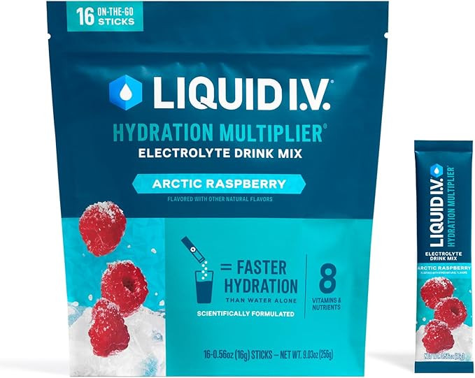 Liquid I.V.® Hydration Multiplier - Arctic Raspberry | Electrolyte Powder Drink Mix | 1 Pack (16... | Amazon (US)