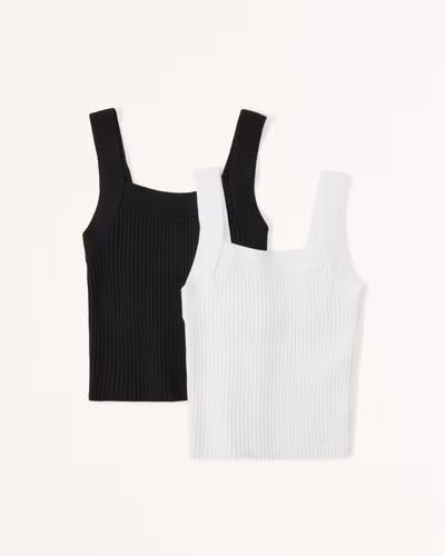 Women's 2-Pack Ribbed Sweater Tanks | Women's Tops | Abercrombie.com | Abercrombie & Fitch (US)