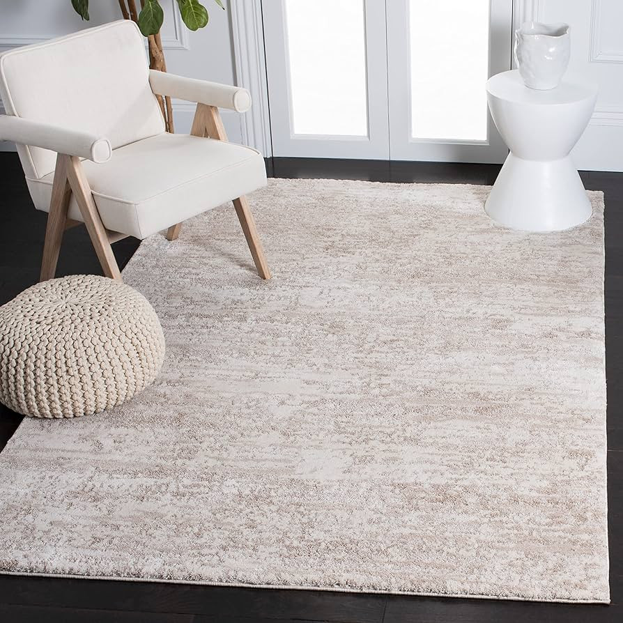 SAFAVIEH Century Collection Area Rug - 8' x 10', Ivory & Beige, Modern Abstract Design, Non-Shedd... | Amazon (US)