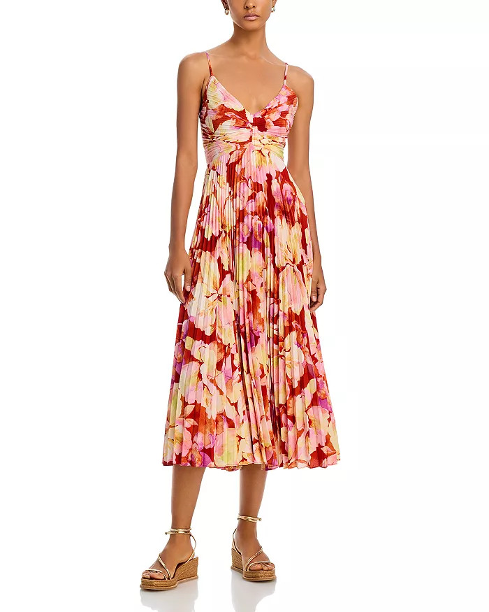 ASTR the Label Blythe Printed Pleated Midi Dress Back to results -  Women - Bloomingdale's | Bloomingdale's (US)