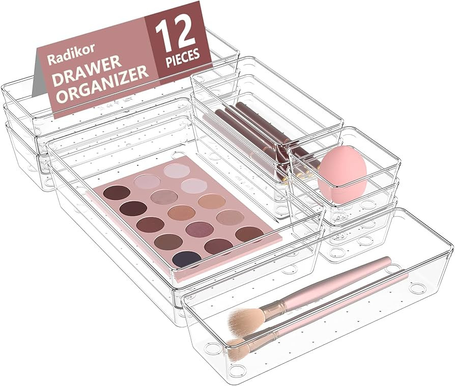 Radikor Schubladeneinsatz Schubladen Organizer, 12 Stücke Schminktisch Organizer in 4 Größen, ... | Amazon (DE)