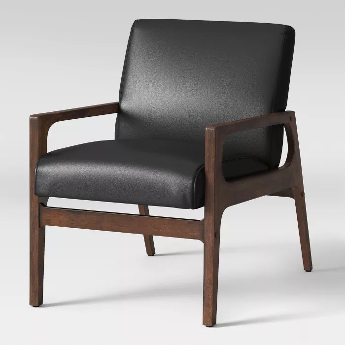 Peoria Wood Armchair Black Ships Flat - Project 62™ | Target