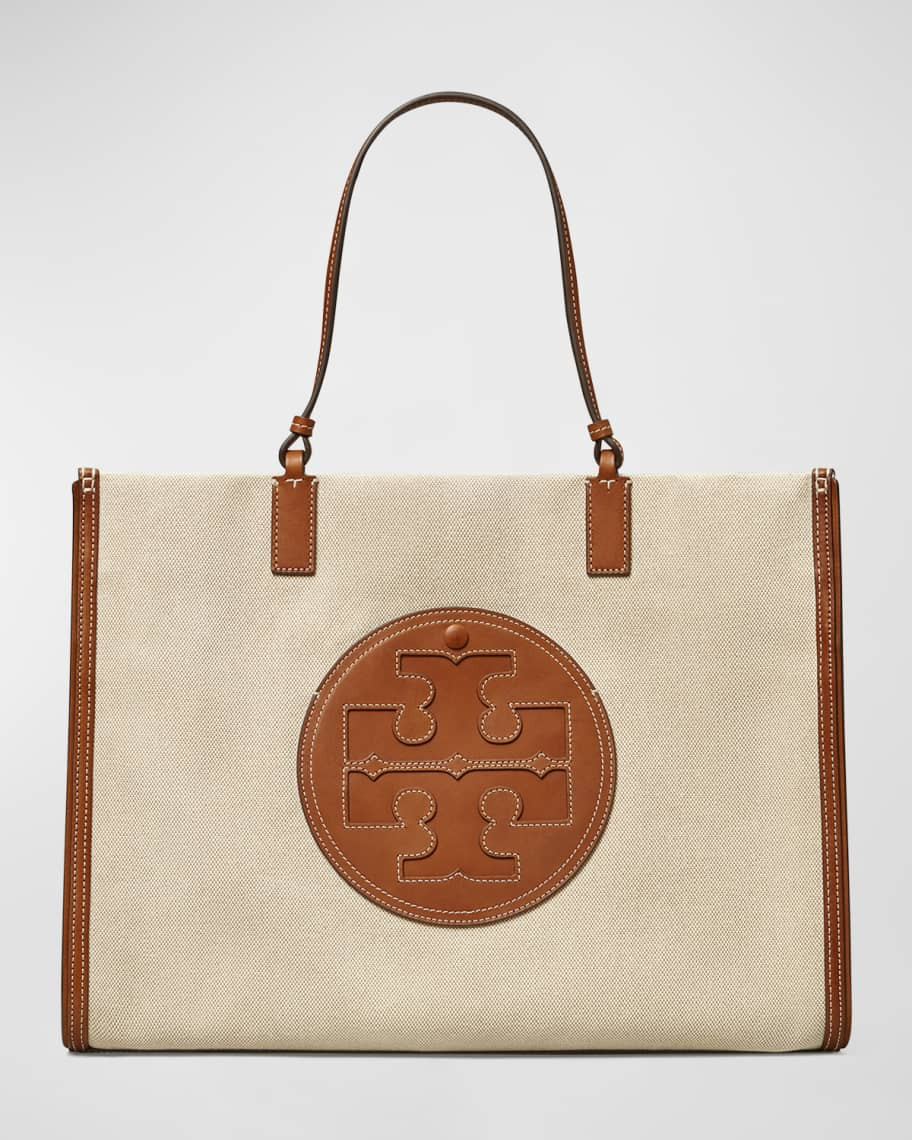 Tory Burch Ella Canvas Tote Bag | Neiman Marcus