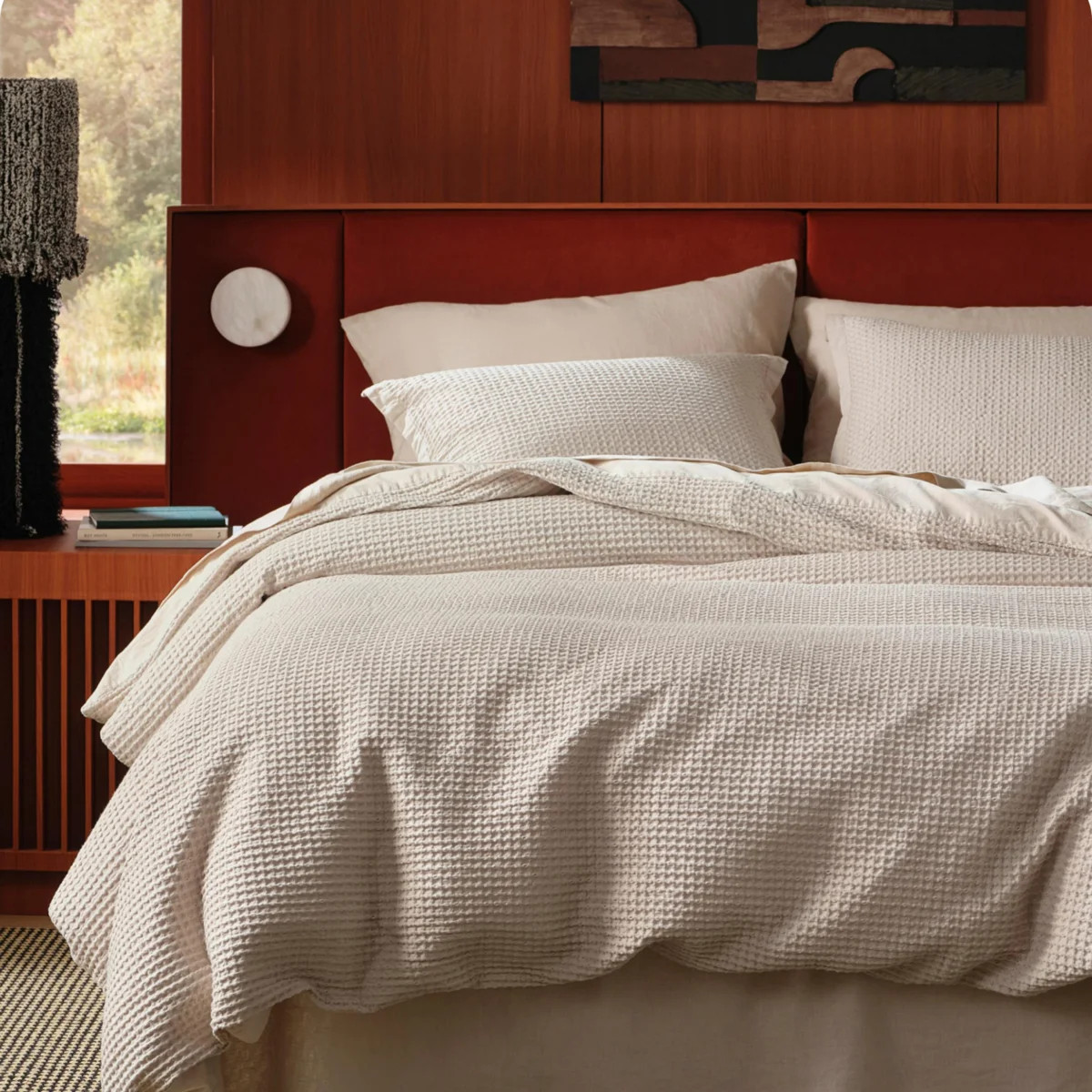 Bedsure Luxury Soft 100% Cotton Waffle Weave Plaid Duvet Cover | Wayfair North America