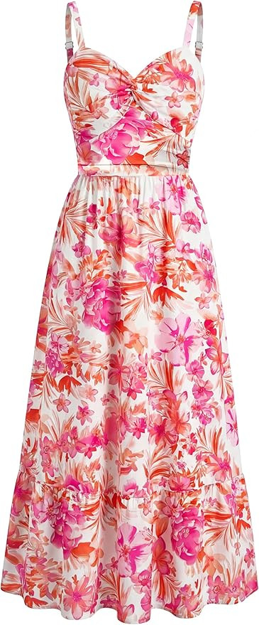 GRACE KARIN Women's Summer Maxi Dresses 2026 Sleeveless Beach Boho Dress Floral Sundress with Poc... | Amazon (US)