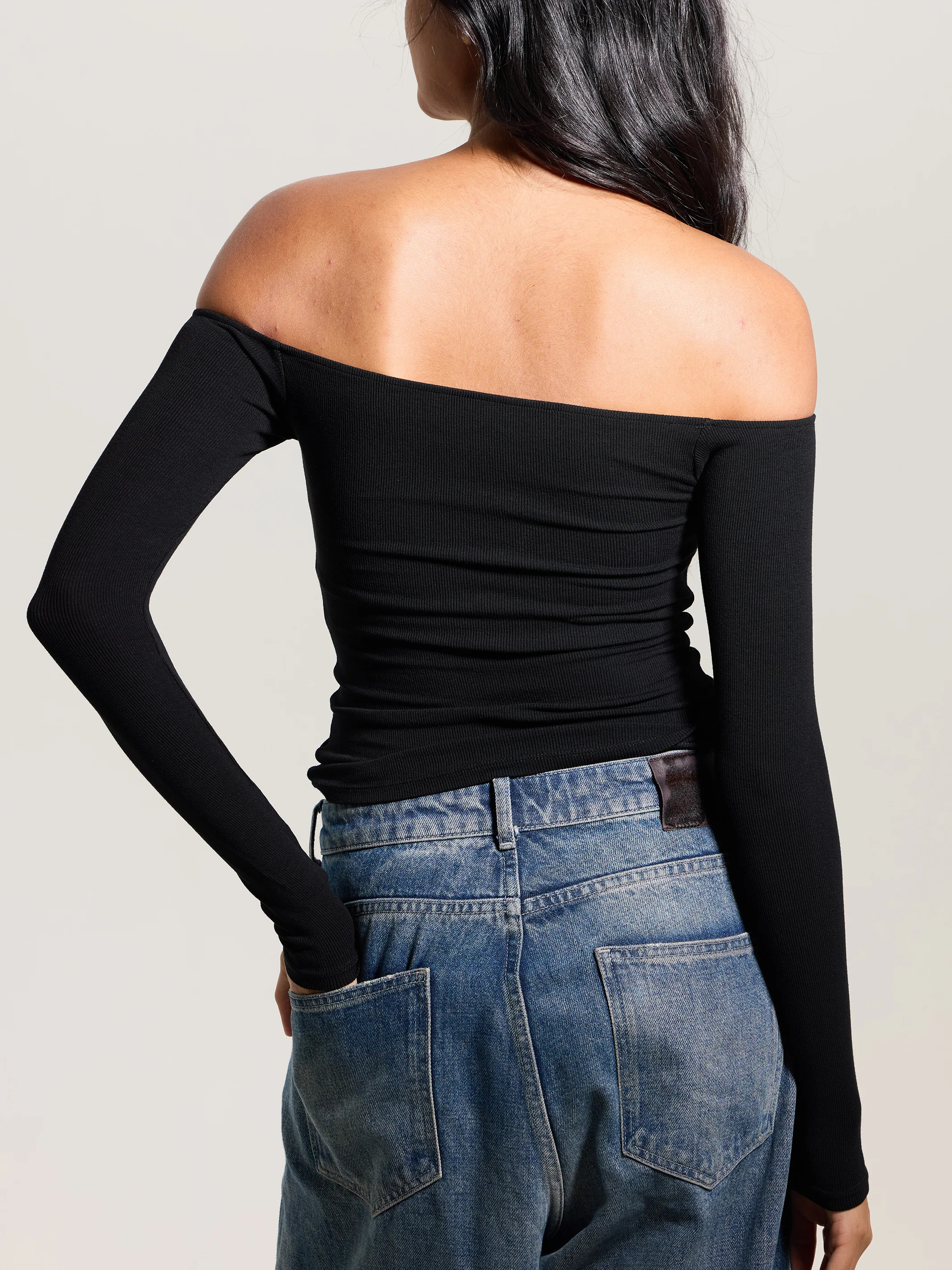 Ribbed Off The Shoulder Brami | Klassy