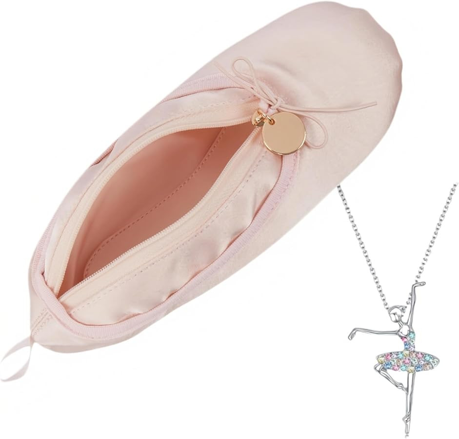 Ballet Slipper Zipper Pouch Ballerina Shoe Makeup Bag Ballet Dance Recital Gifts for Girls Dancer... | Amazon (US)
