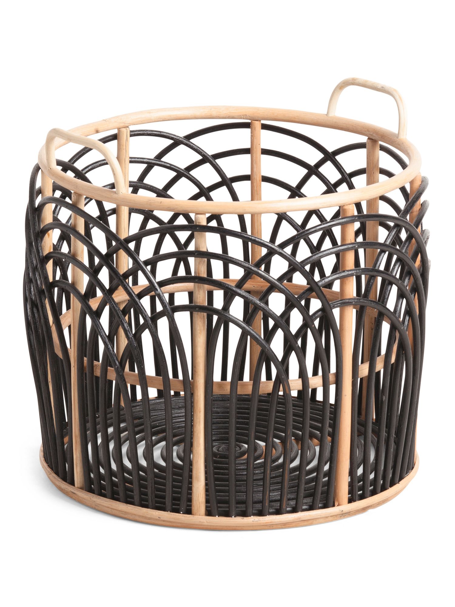 Large Natural Rattan Round Basket | TJ Maxx