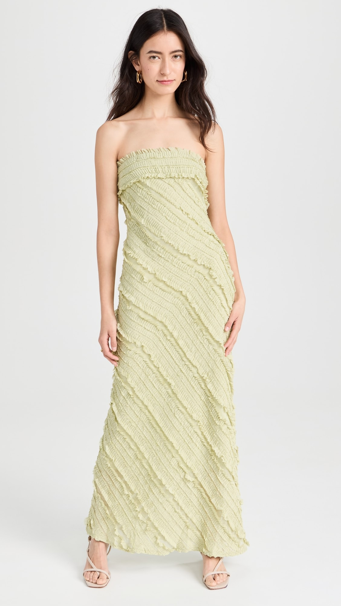 Strapless Ruffled Maxi Dress | Shopbop