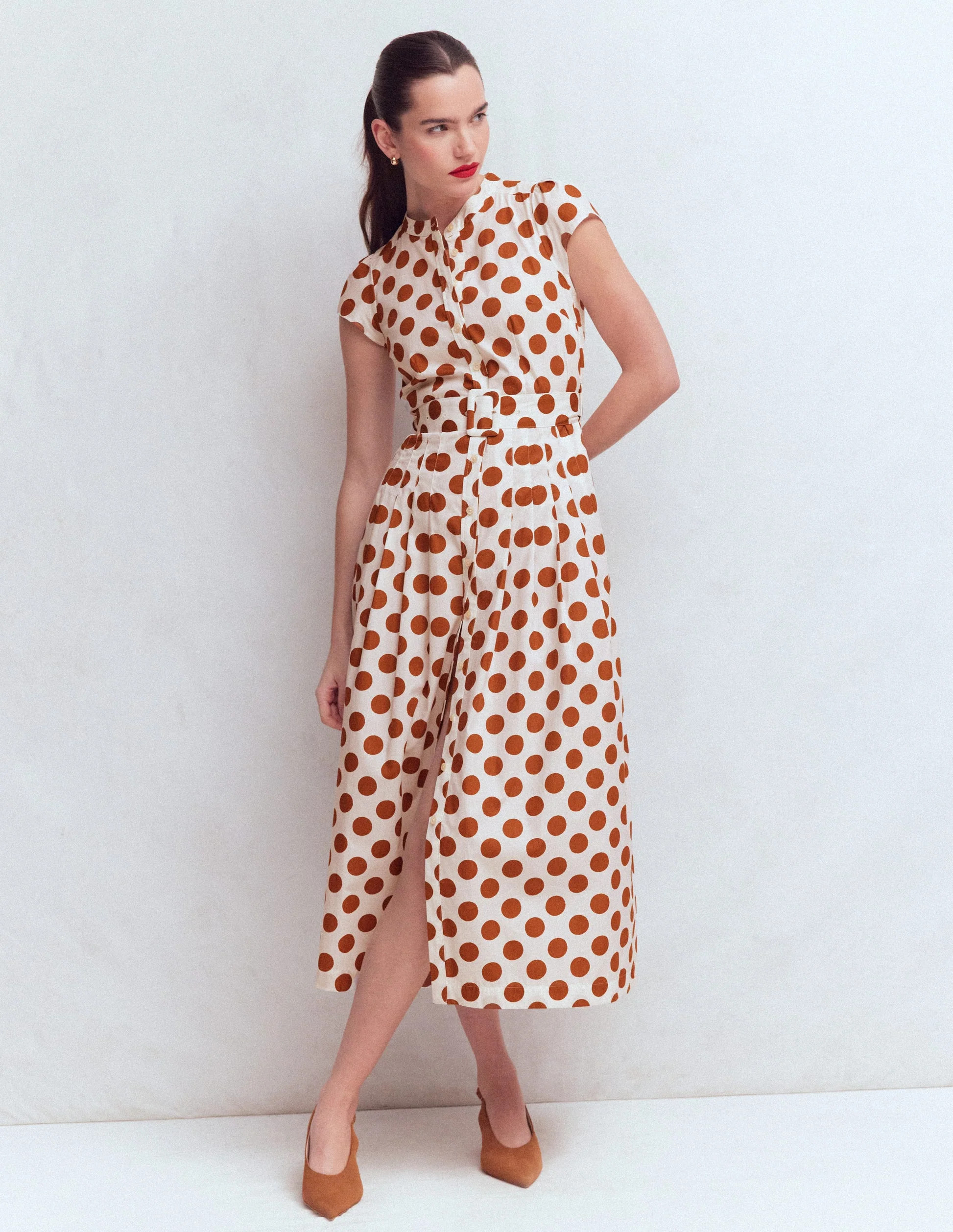 Arabella Cotton Maxi Dress-Ginger, Painted Dot | Boden (US)