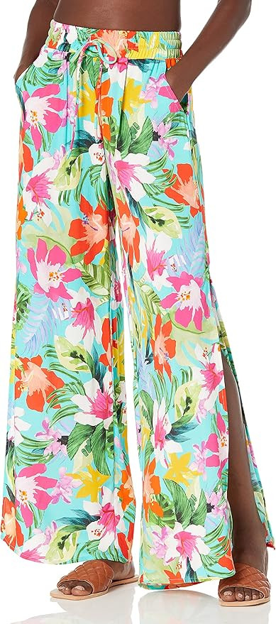 La Blanca Women's Tie Front Side Slit Pant Swim Cover-up | Amazon (US)