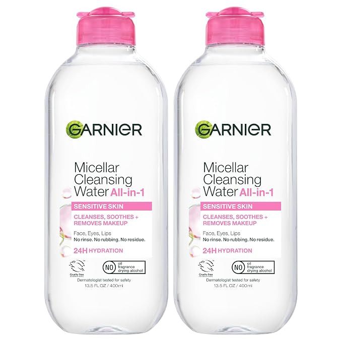 Garnier Micellar Water, Hydrating Facial Cleanser & Makeup Remover, Suitable for Sensitive Skin, ... | Amazon (US)