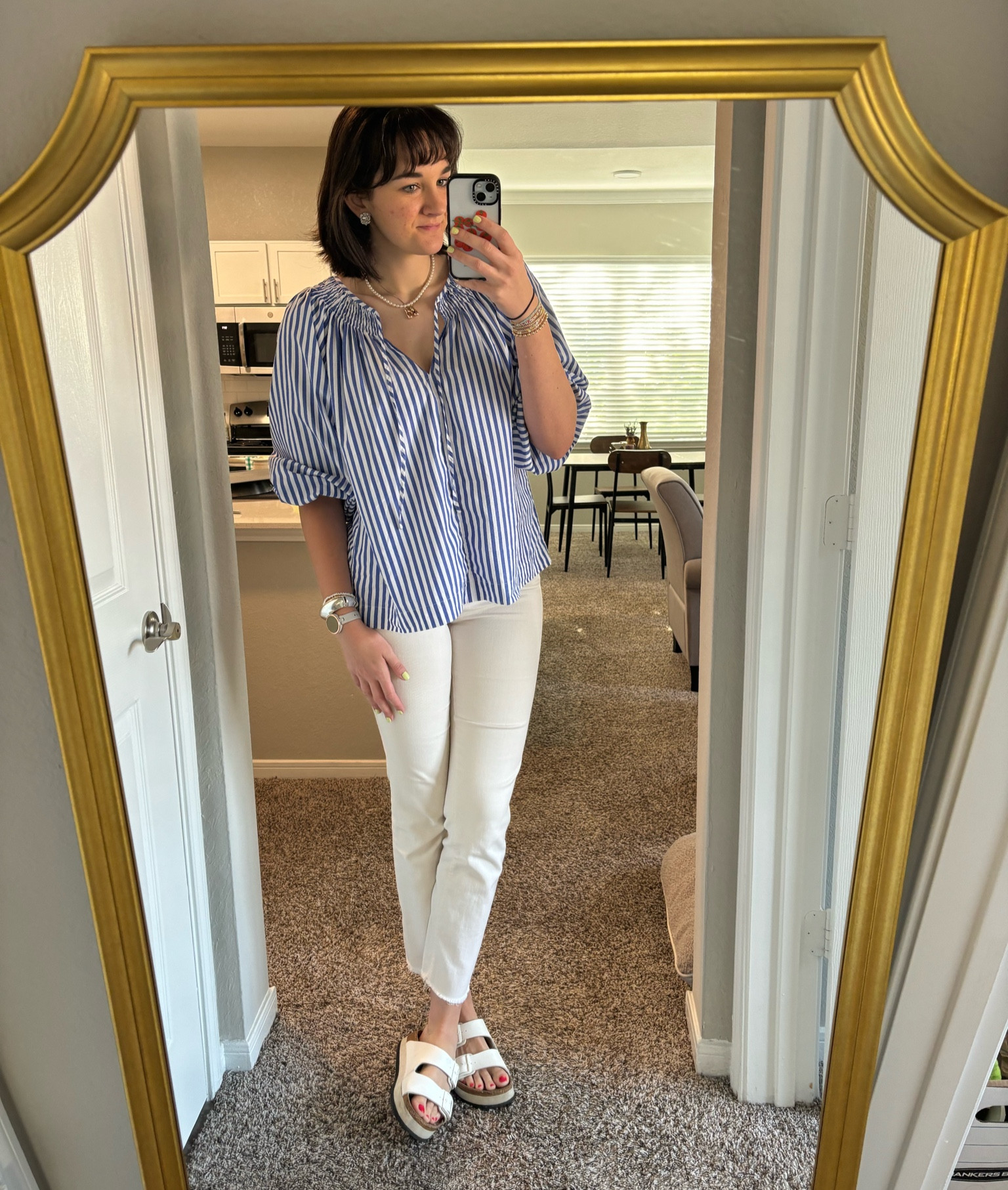 Work outfit for today!! Really channeling coastal vibes today. The top is part of a Lake set that’s now sold out but I’ve linked similar. I’ve had these shoes since high school but they’re a staple in the summer and my favorite Ralph Lauren jeans as always  

#LTKWorkwear