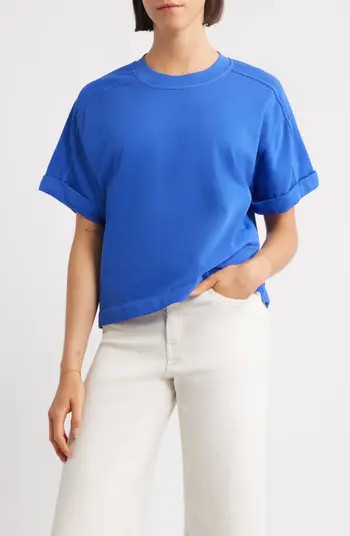 CITY BLUES Brie Boxy Short Sleeve Sweatshirt | Nordstrom | Nordstrom