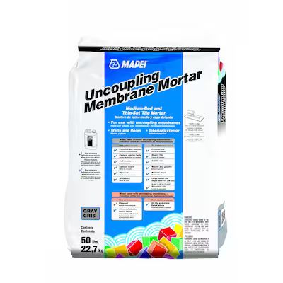 MAPEI Uncoupling Membrane 50-lb Gray Thinset/Medium Bed Tile Mortar Lowes.com | Lowe's