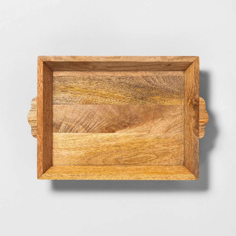 Rectangle Carved Wood Tray - Hearth & Hand with Magnolia | Target