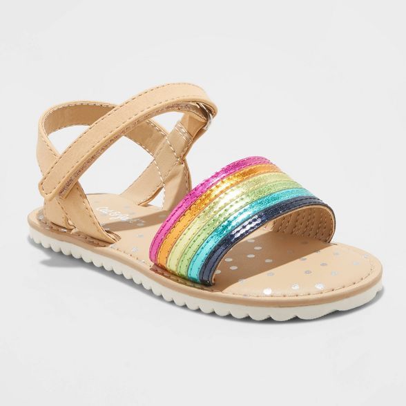 Toddler Girls' Genna Ankle Strap Sandals - Cat & Jack™ Rainbow | Target