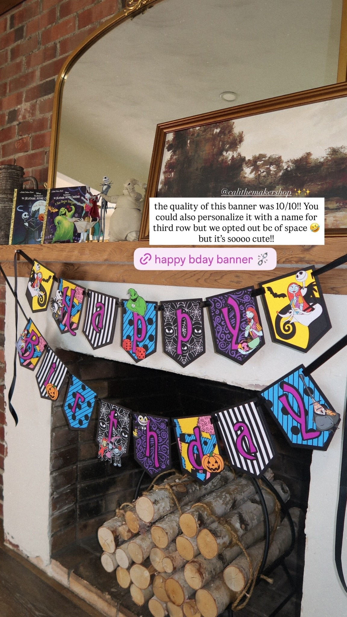 the quality of this banner was 10/10!! You could also personalize it with a name for third row but we opted out bc of space 🤣 but it’s soooo cute!! @calithemakershop ✨✨