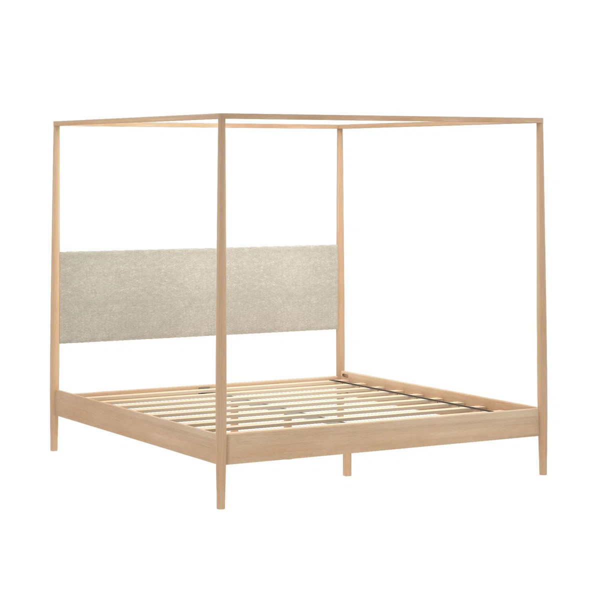 Harbor Canopy Bed with Upholstered Headboard, | Wayfair North America