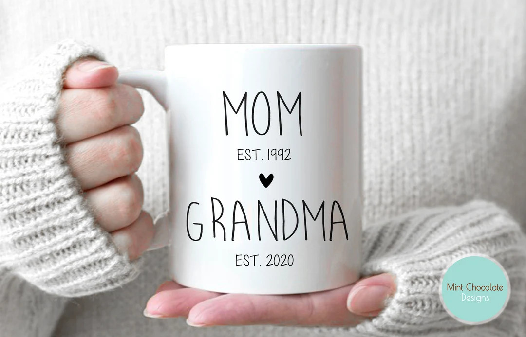 Mom Grandma 2  Fist Time Grandma Gift New Grandma Gift - Etsy | Etsy (US)