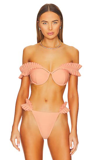 Mulan Bikini Top in Peach | Revolve Clothing (Global)
