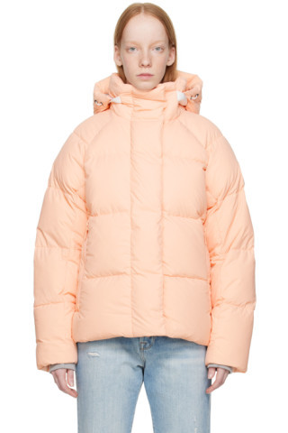 Blouson Junction orange rembourré en duvet | SSENSE
