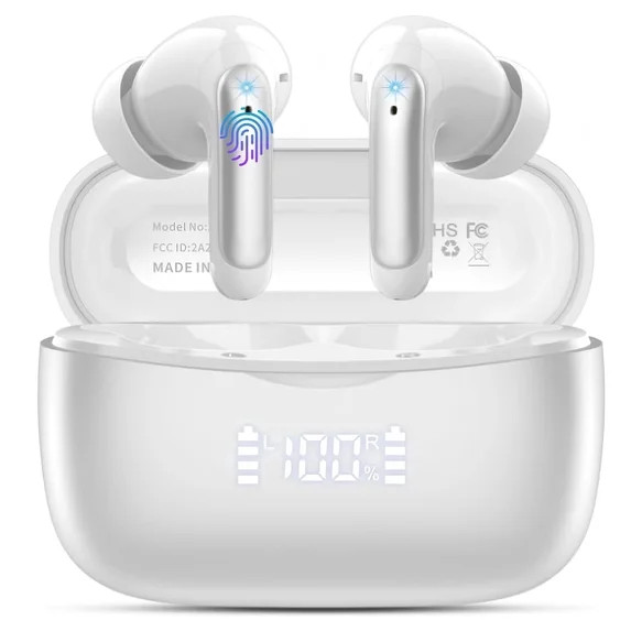 WeurGhy Wireless Earbuds Noise Cancelling Bluetooth 5.4 for iPhone Android Sports Workout, 56H Pl... | Walmart (US)