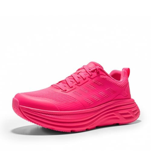 NORTIV 8 Women's Walking Shoes Cushion Running Tennis Shoes ActiveFloat Non-Slip Comfortable Breathable Workout Gym Sports Athletic Fashion Sneakers,Size 6.5,Hot Pink,SNWS245W | Amazon (US)