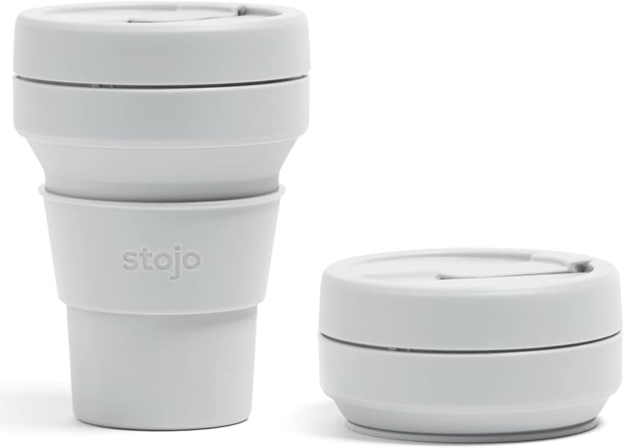 STOJO Collapsible Travel Cup - Cashmere, 12oz / 355ml - Leak-Proof Reusable To-Go Pocket Size Sil... | Amazon (US)