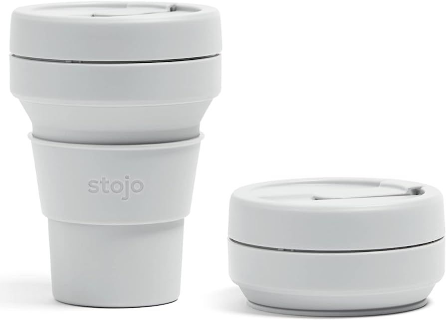 STOJO Collapsible Travel Cup - Cashmere, 12oz / 355ml - Leak-Proof Reusable To-Go Pocket Size Sil... | Amazon (US)