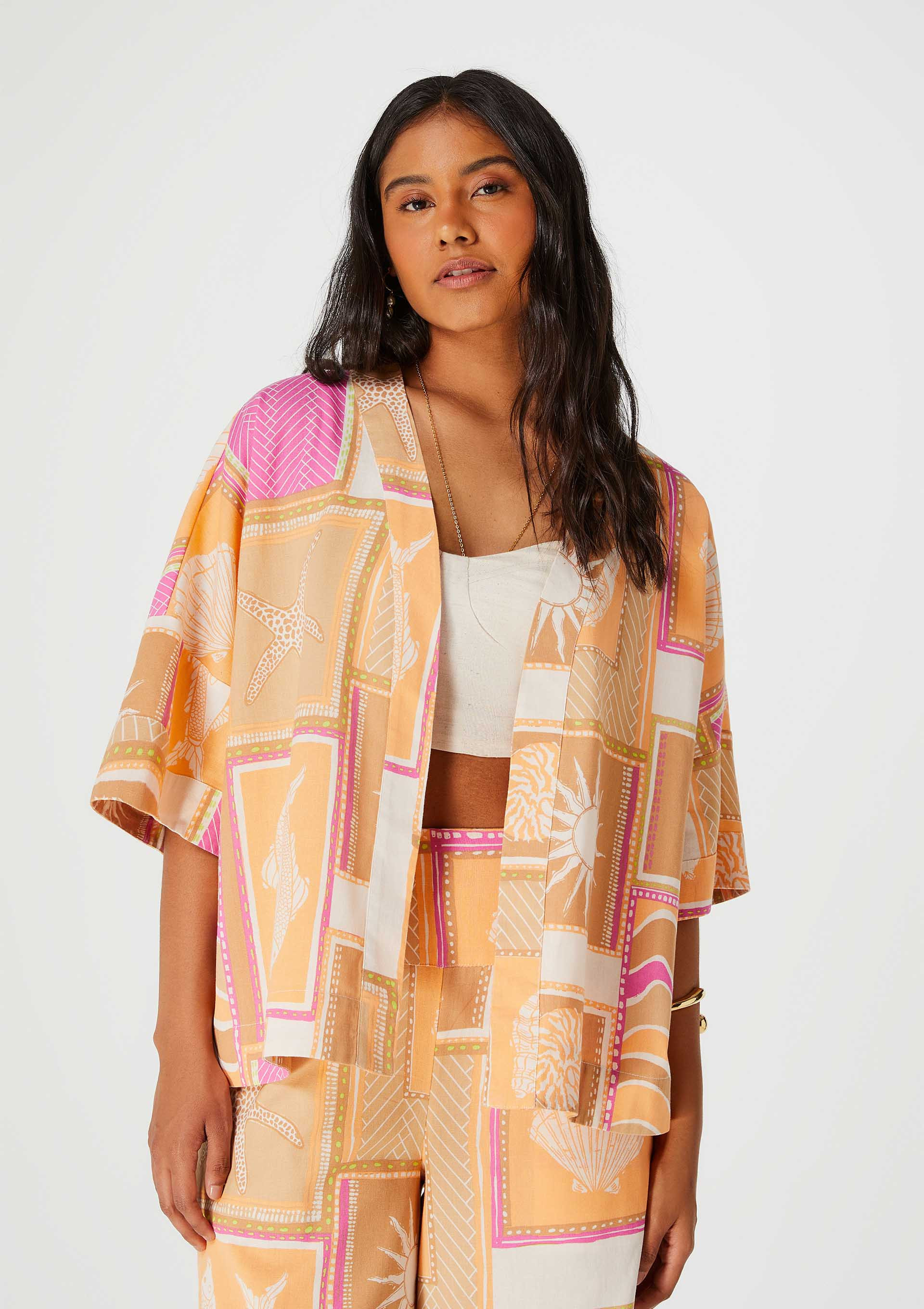 Kimono Feminino Manga 3/4 Estampado - Hering Store | Hering (BR)