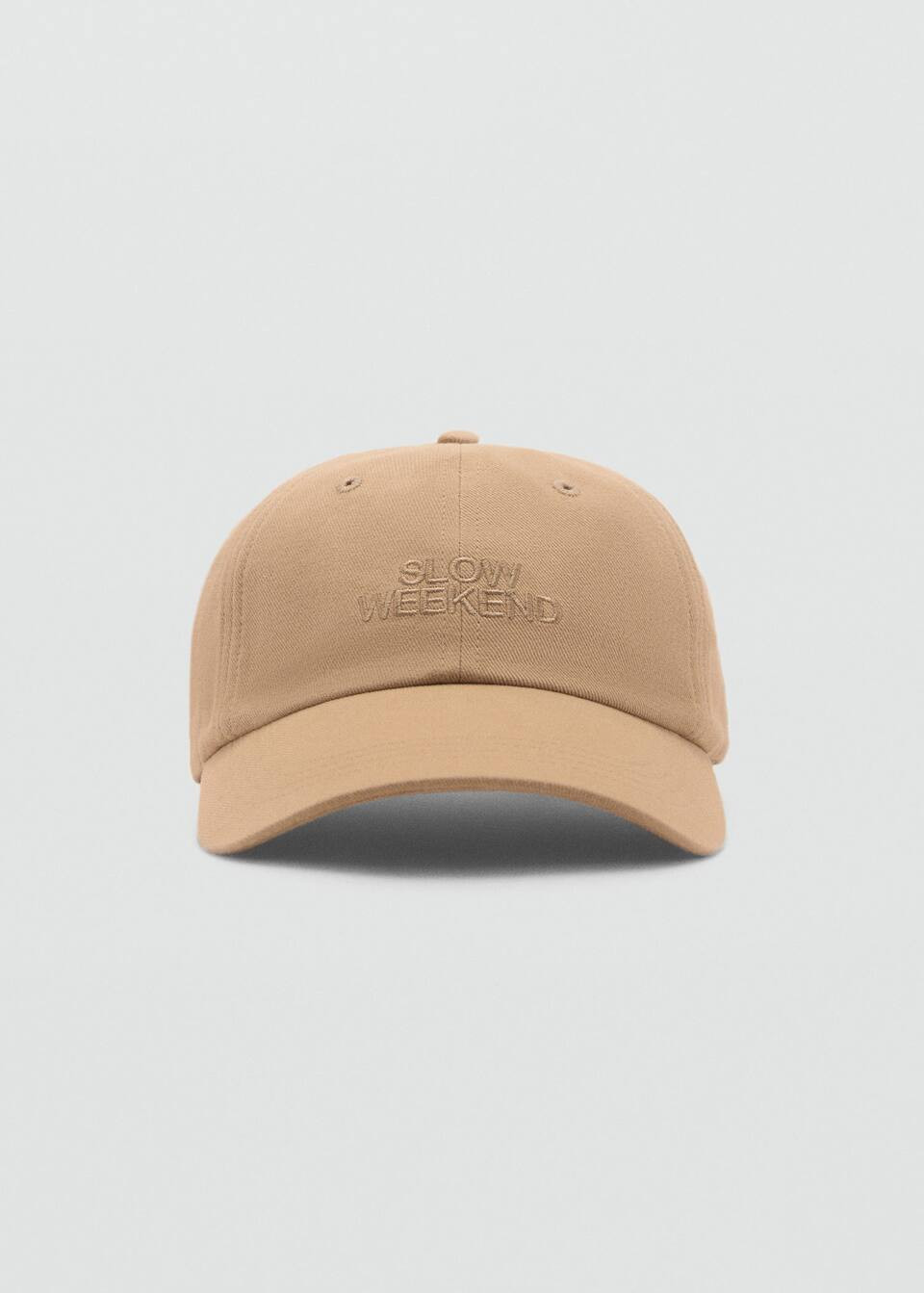 Embroidered message cap -  Women | Mango USA | MANGO (US)