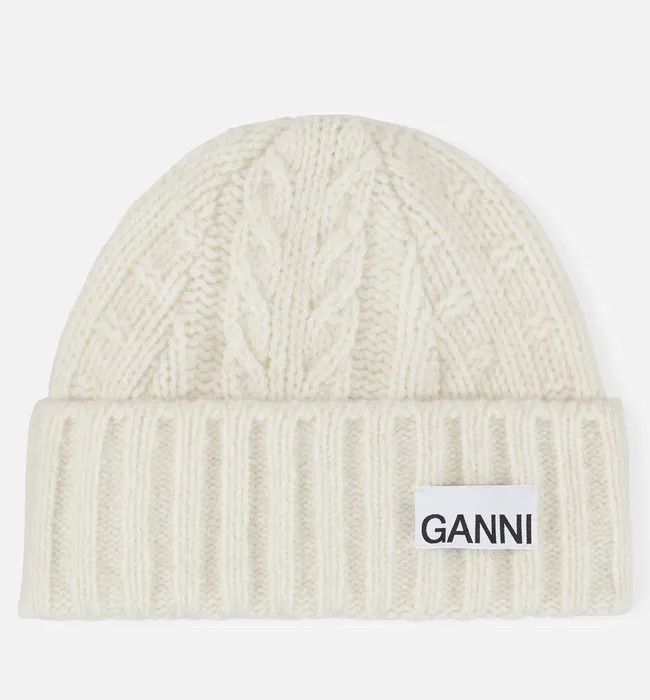 Ganni Cable Knit Beanie Hat | Coggles (Global)