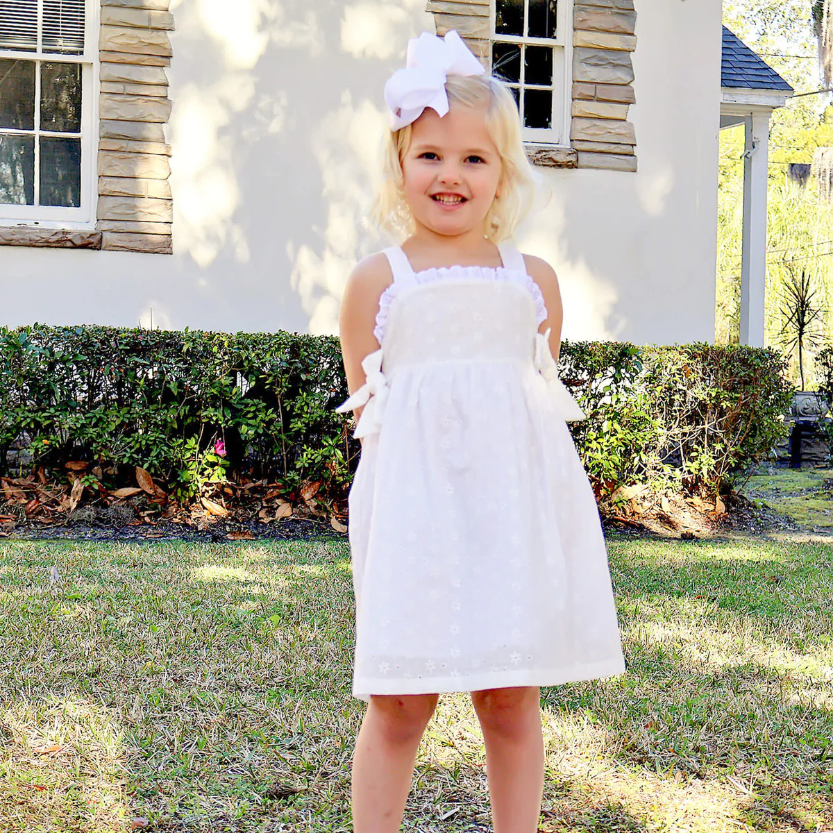 White Eyelet Lydia Dress | Classic Whimsy