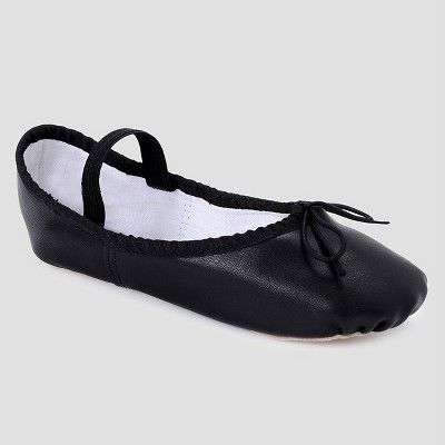 Freestyle by Danskin Girls' Ballet Slippers - Black | Target