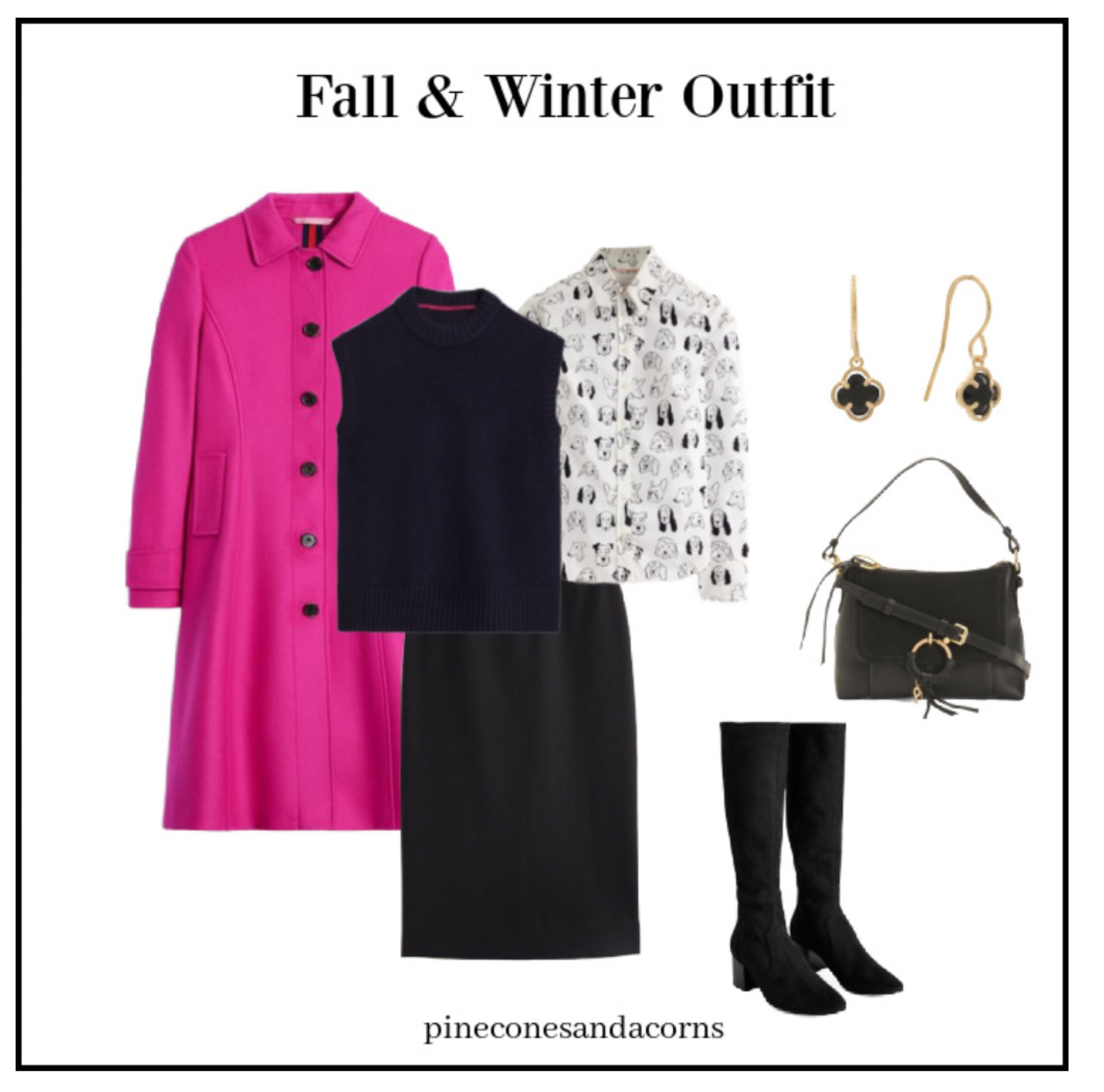 A pop of color makes the darks days of Fall and winter brighter. Add this beautiful fuchsia wool coat to your wardrobe. Pair it with a black skirt, black vest and blouse from Boden. 

#LTKSeasonal