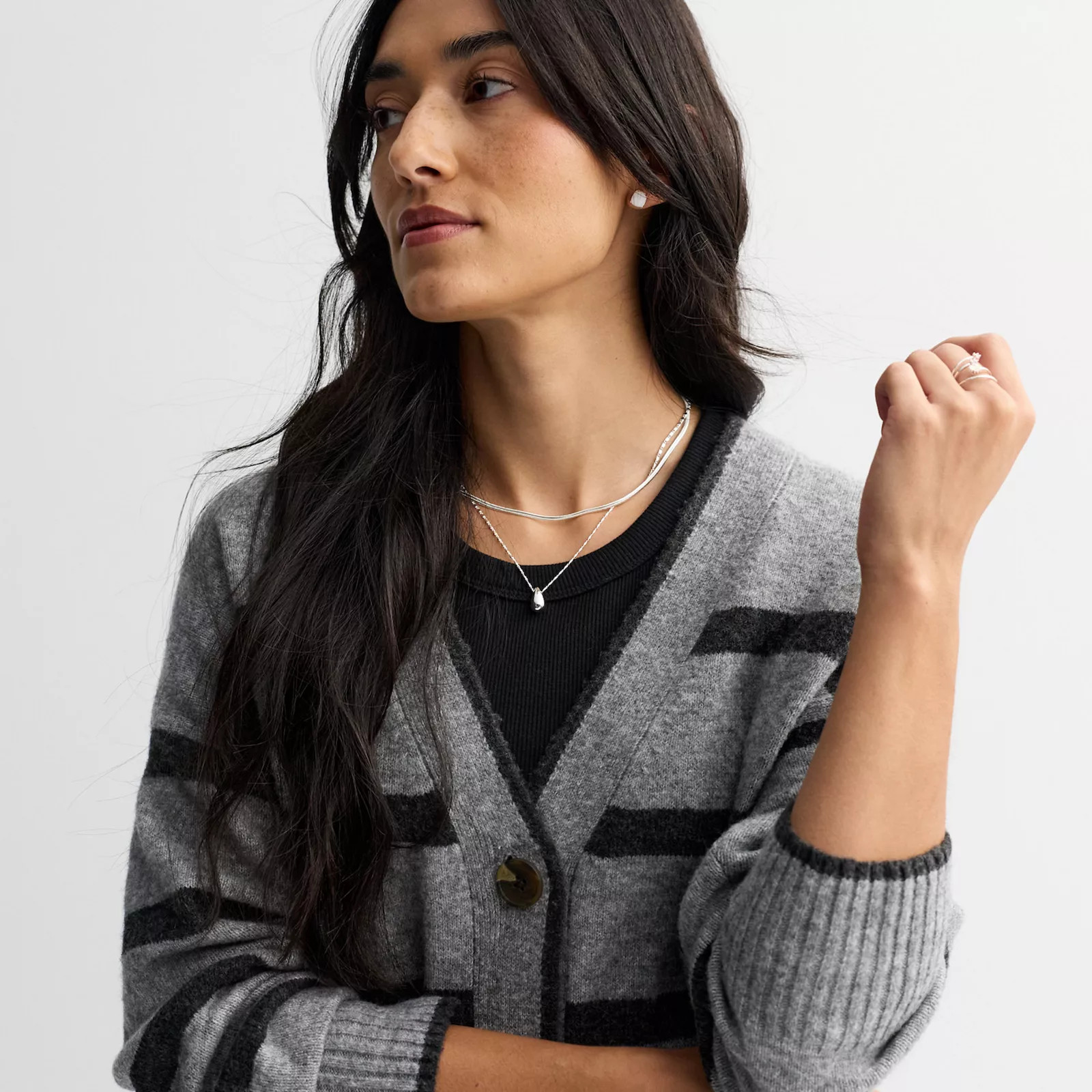 Women's Sonoma Goods For Life® Striped Tunic Cardigan | Kohl's