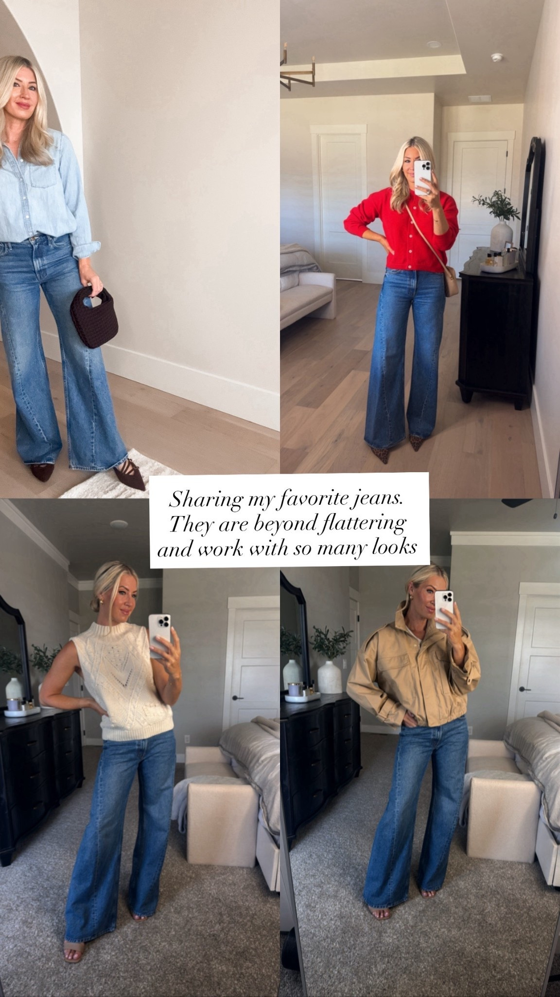 Mother denim / size down one 
Cupshe sweaters 
Trench coat 


#LTKootd #LTKFindsUnder50 #LTKOver40