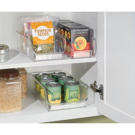InterDesign Linus Refrigerator and Freezer Storage Organizer Bins for Kitchen, Clear | Walmart (US)