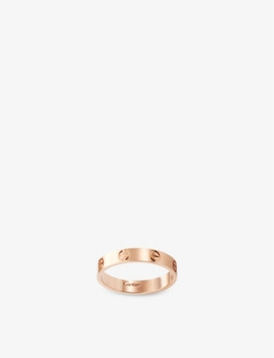 LOVE small 18ct rose-gold wedding band | Selfridges