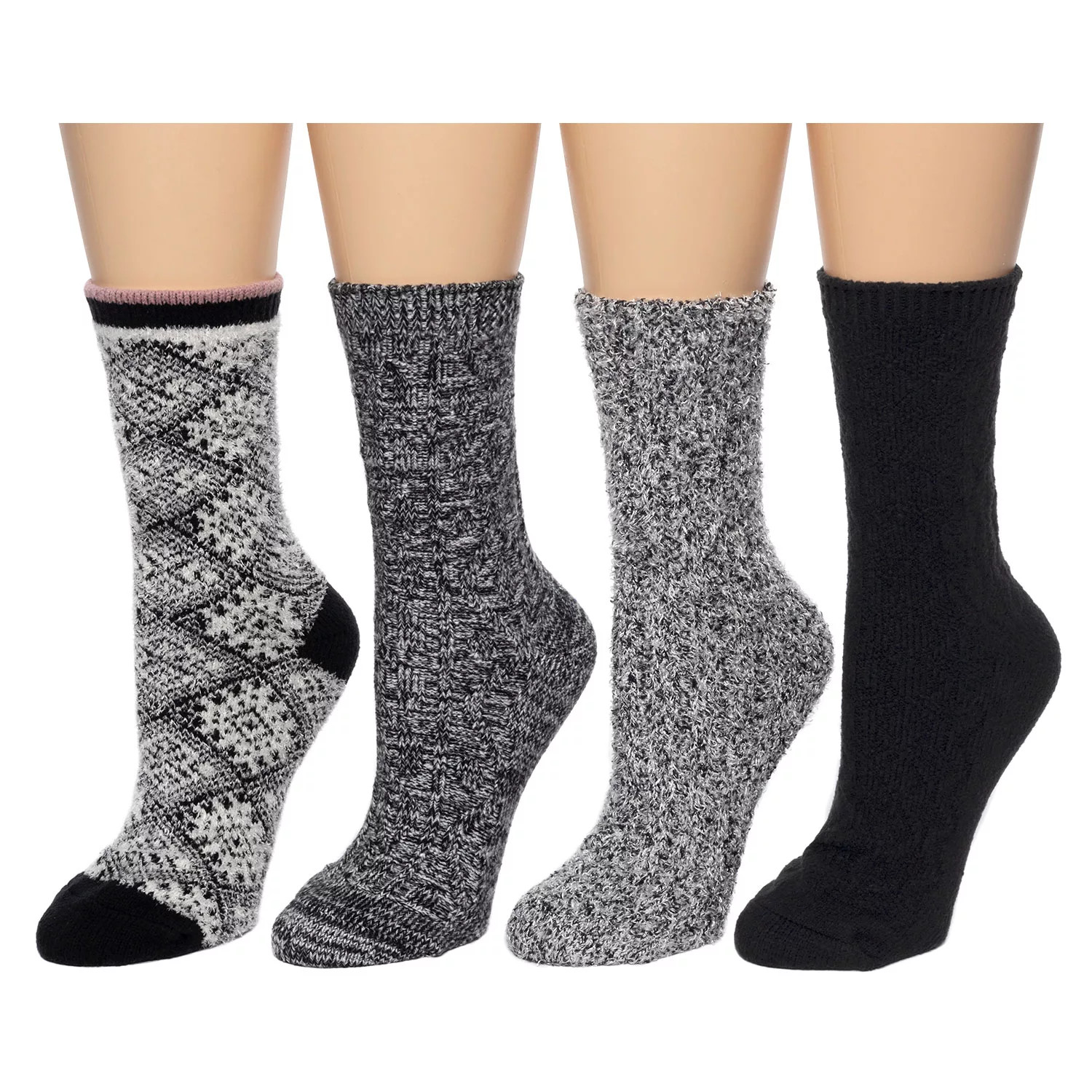 Cuddl Duds Women's 4-Pack Cozy Boot Sock | Sam's Club