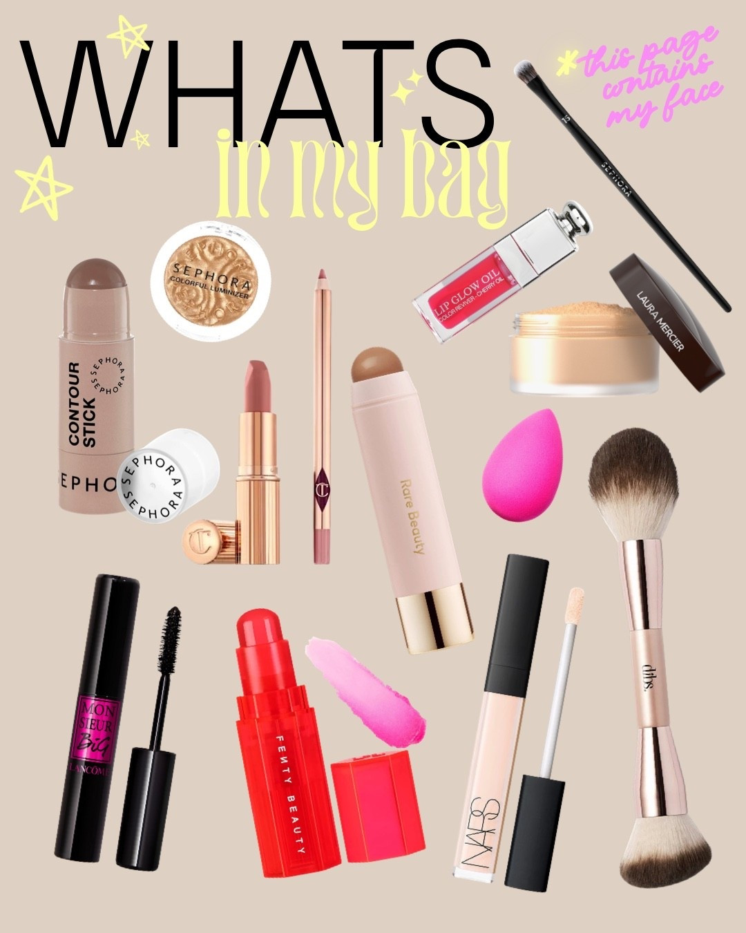 WHATS In My Bag; 2026 Edition. 40+ Edition. Anyway this page contains my face and each one is worth every penny. 

#LTKOver40 #LTKmomlife #LTKgrwm
