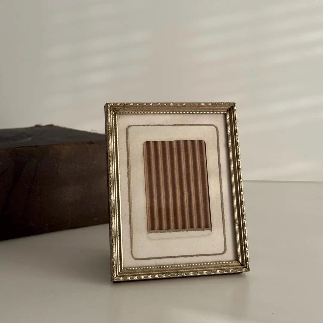 Antique Mini Brass Picture Frame With White Matting | Matted Vintage Frame | Shelf Styling | Pict... | Etsy (US)