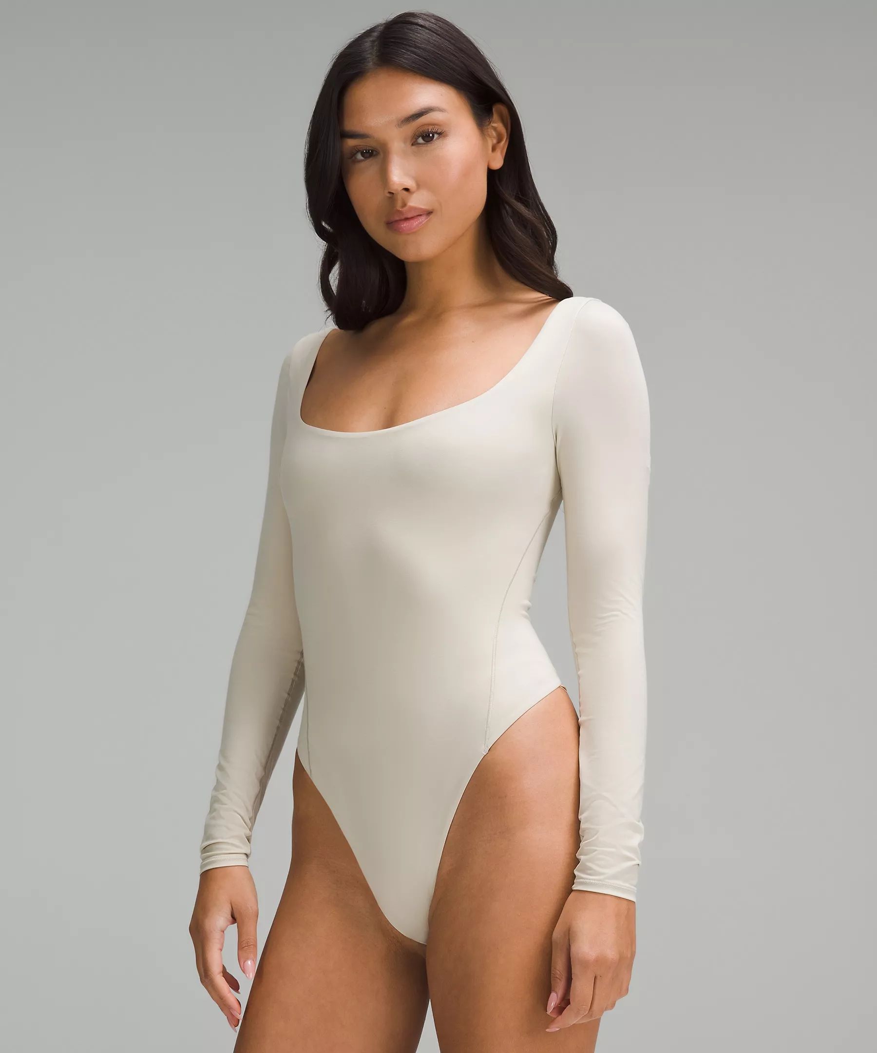 Wundermost Ultra-Soft Nulu Square-Neck Long-Sleeve Bodysuit | Women's Long Sleeve Shirts | lulule... | Lululemon (US)