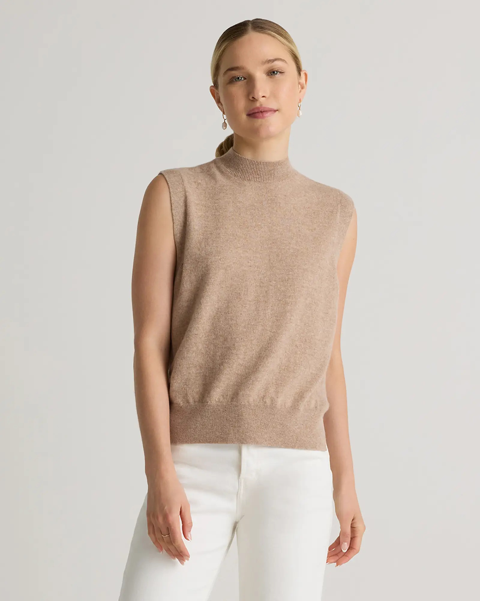Mongolian Cashmere Mock Neck Sweater Vest | Quince