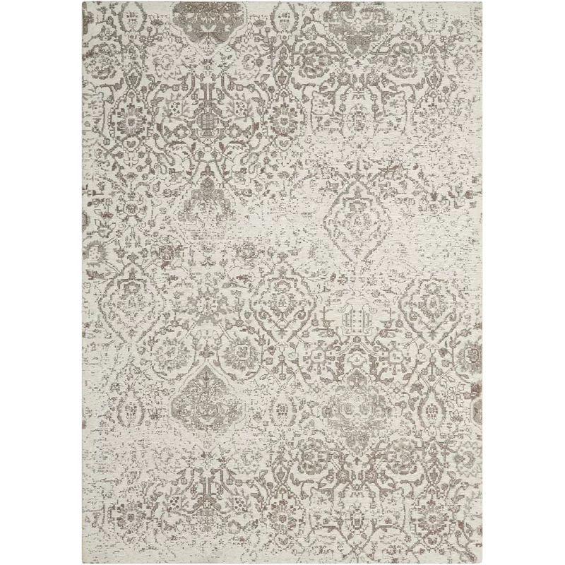 Aliana Damask Area Rug in Ivory/Light Taupe/Dark Taupe | Wayfair North America