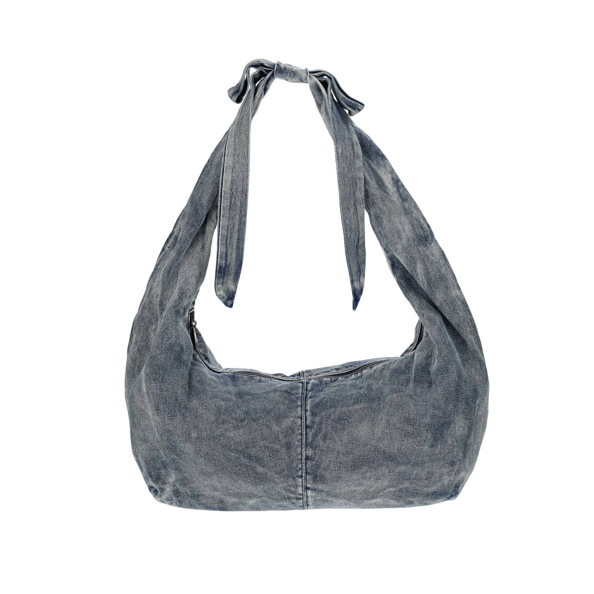 No Boundaries Women's Bow Hobo Bag, Blue Denim | Walmart (US)